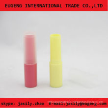 Colorful lip balm container with clear cap